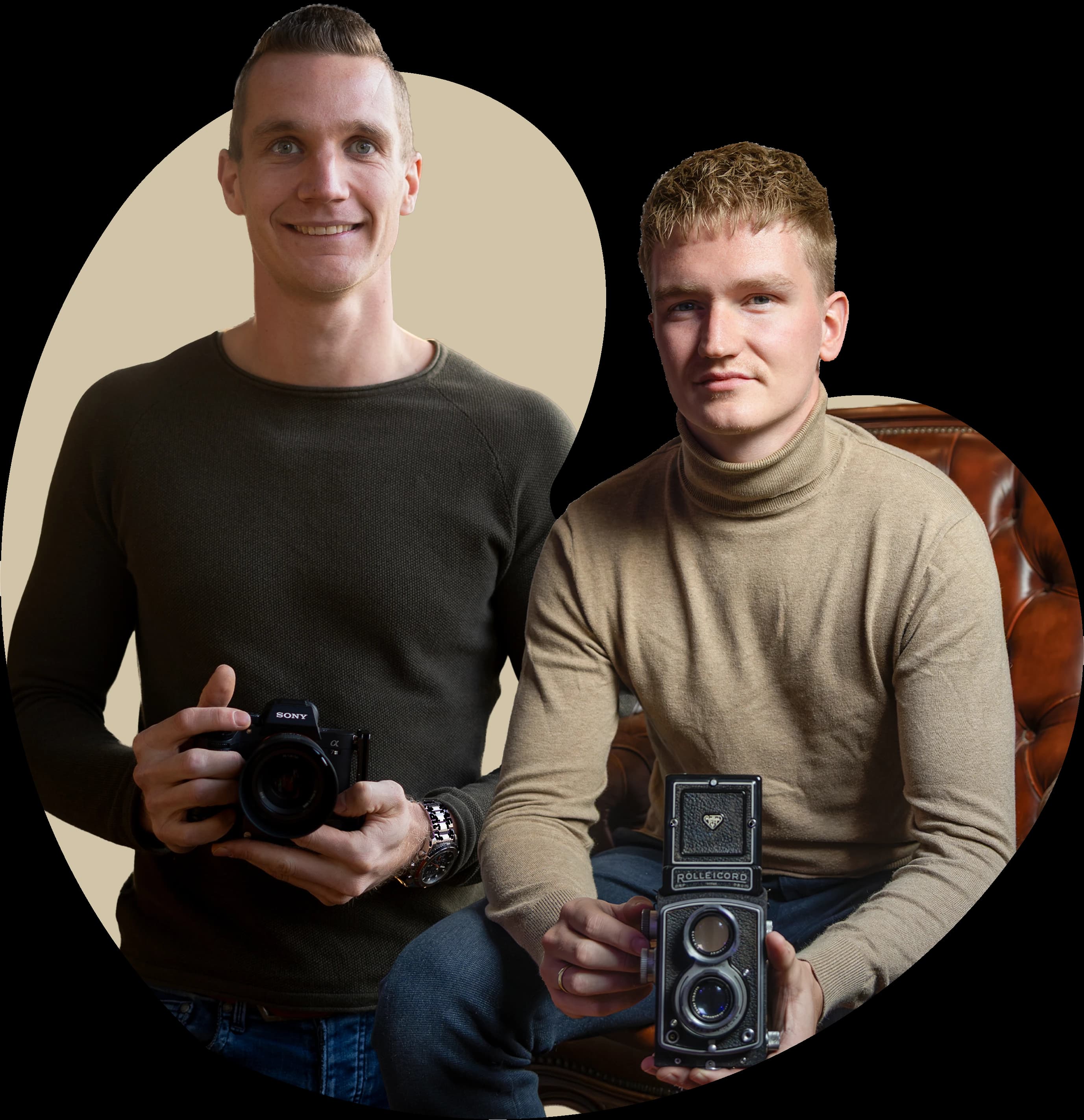 Dennis Huitema en HJ Hospes, oprichters Huitema en Hospes Vastgoed Media Friesland